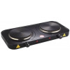 Double Solid Electric Hotplate - Black