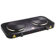Double Solid Electric Hotplate – Black Electric Cook Tops TilyExpress 2
