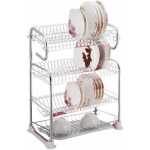 4 Layer Utensils Dish Rack - Silver