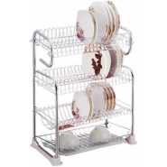 4 Layer Utensils Dish Rack - Silver