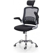 High-Back Black Mesh Swivel Ergonomic Executive Office Chair with Flip-Up Arms and Adjustable Headrest Home Office Desk Chairs TilyExpress 2