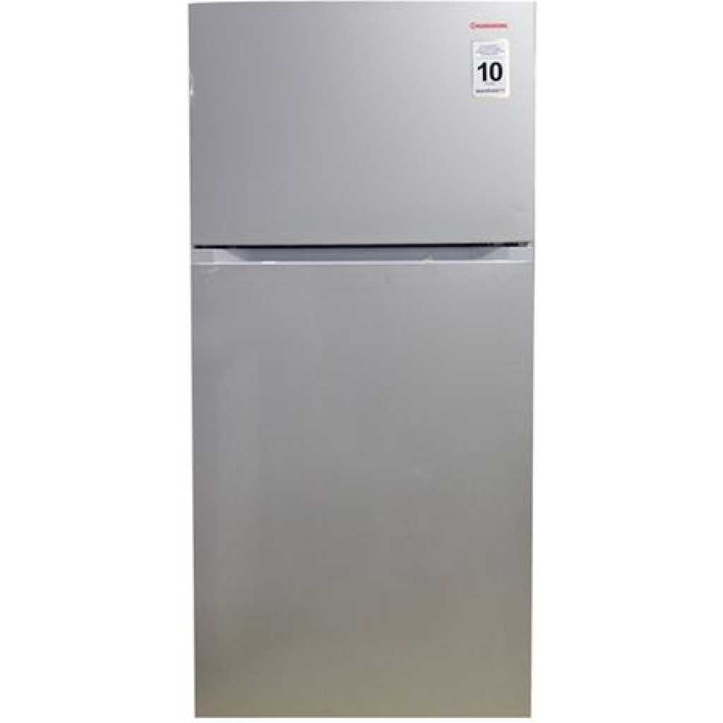 Changhong 670-Litres Fridge CR670; Top Mount Freezer, Double Door Frost Free Refrigerator - Silver