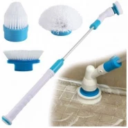 Hurricane Spray Spin Tile Scrubber Floor Mop Cleaner Brush - White, Blue