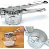 Stainless Steel Potato Masher Ricer Fruit Juicer Vegetable Press, Silver