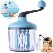 Manual Plastic Egg Beater Hand-Held Egg Mixer Kitchen Baking Tool, Blue Kitchen Tools & Accessories TilyExpress 2