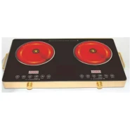 2 Burner Infrared Glass Ceramic Induction Cooker Hot Plate-Black