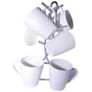 6 Pieces of Self Design Mugs Cups - White