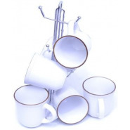 6 Pieces Of Cream Tea Cups Mugs- Cream Teacups TilyExpress
