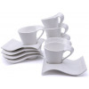 6 Pieces Of Cups And 6 Saucers -White
