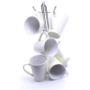 6 pieces of Self Design Line Cups – Cream Teacups TilyExpress
