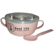Children’s Lunch Box Bowl, Double Insulated With Handles And Lid-Pink Serving Bowls & Tureens TilyExpress 2