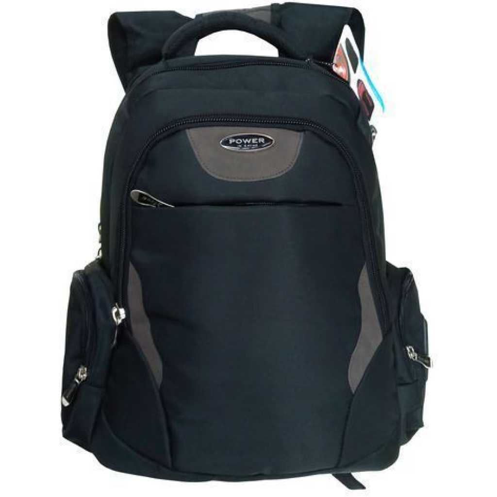 Power Quality, Classy" Travel, Laptop Backpack - Black