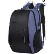 Anti-Theft Multipurpose Laptop Bag With Charging Port - Blue, Black