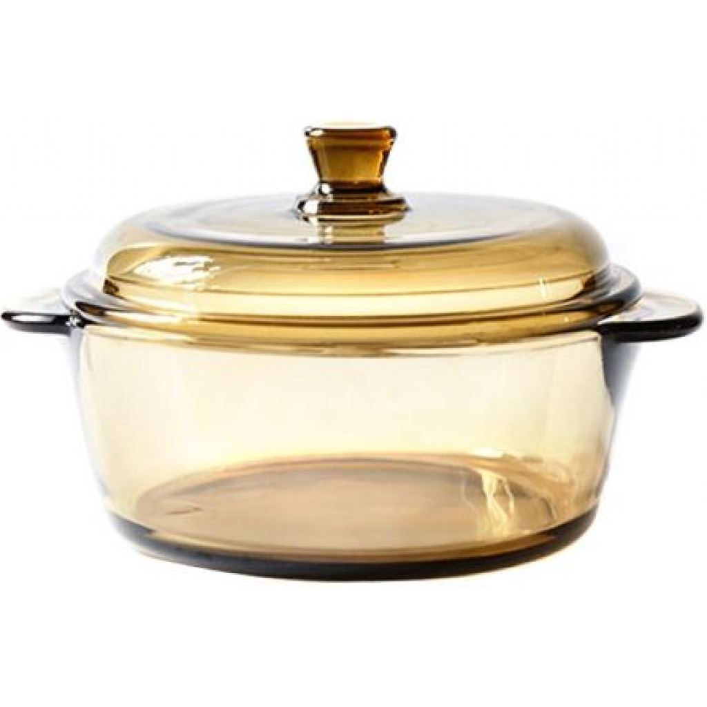 1L Soup Mixing Baking Serving Glass Casserole Dish For Mircowave, Brown