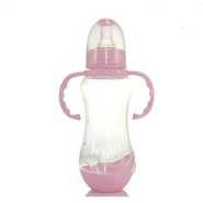 280ml Apple bear Milk Baby Feeding Bottle-Pink