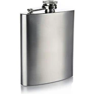 24Oz Stainless Steel Hip Flask Bottle -Silver