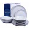 Luminarc 18 Piece Plates, Side Plates And Bowls Dinner Set - Grey