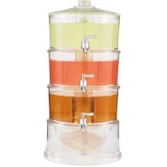 Acrylic 3-Tier Water, Juice Drink Dispenser With Ice Chamber Base-Colorless Beverage Serveware TilyExpress 2