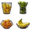 7in1 Adjustable Fruit Basket Bin Storage Organizer, Brown