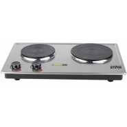 Winningstar Double Burner Heater Hot Plate Electric Stove Cooker, 1500W Silver