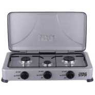 Winningstar 3 Burner Gas Stove Cooker Plate With Automatic Ignition - Grey