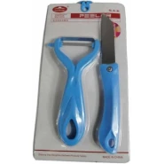 Fruit Knife, Vegetable, Potato Peeler in Blue - Cutlery Set