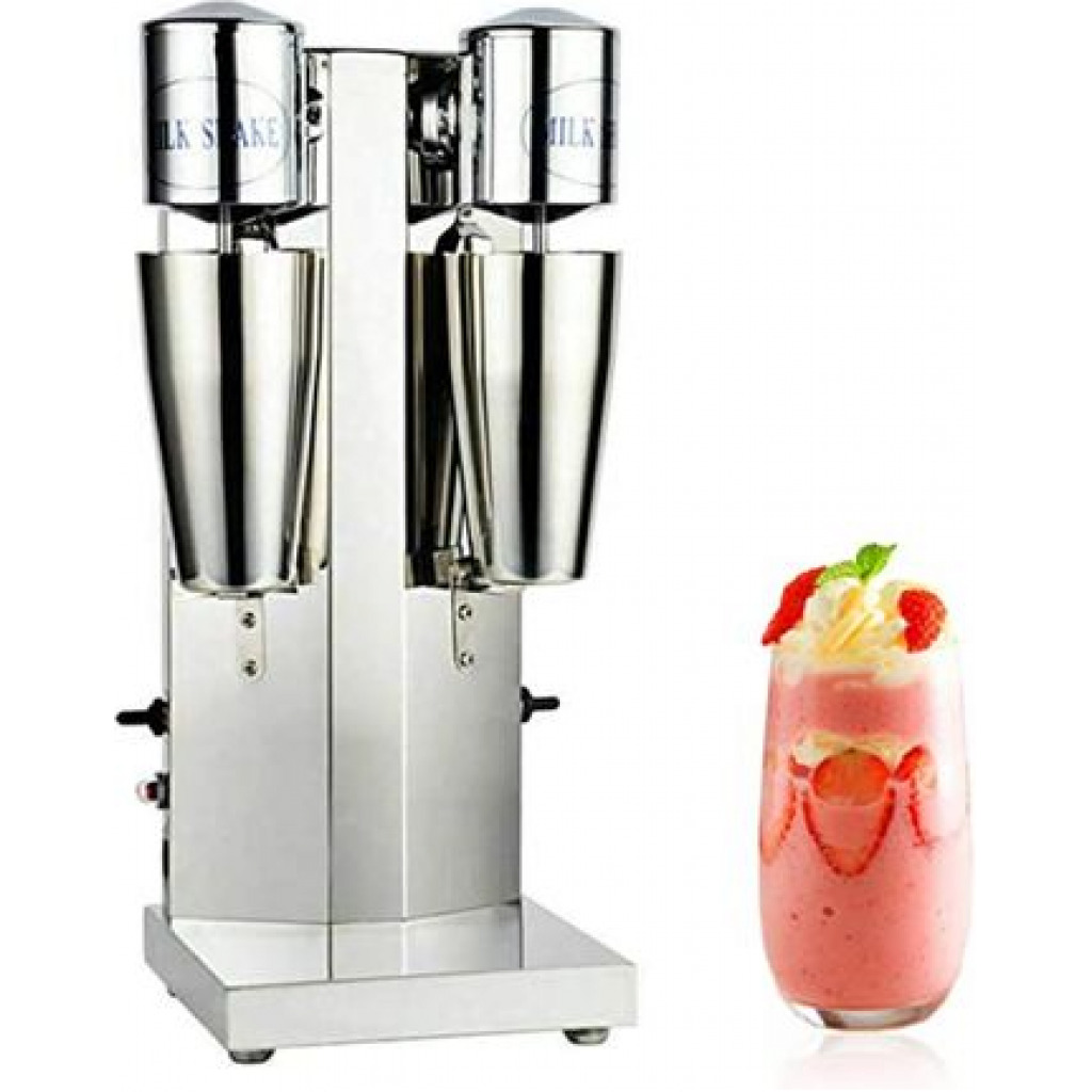 Commercial Double Head Drink Mixer Blenders Milkshake Machine, Silver