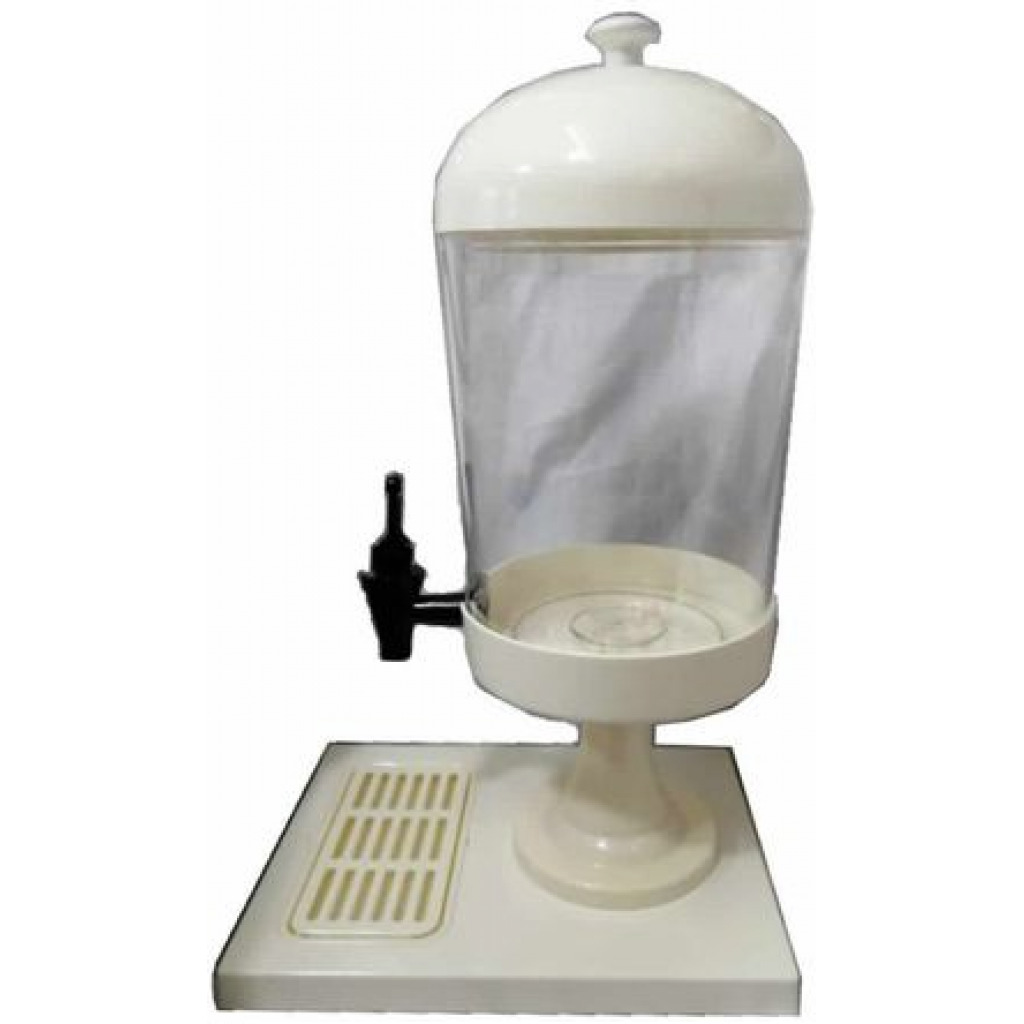 8 Litre Plastic Water Jug, Juice Dispenser Can- White