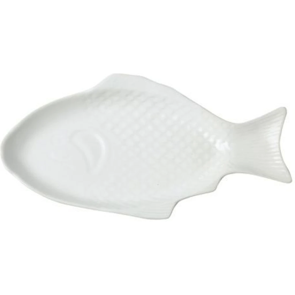 19 Inch Steak, Fish Plate Tray Dinner Platter, Bowl- White