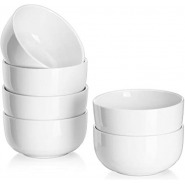 6 Pieces of Soup & Cereal Bowls - White