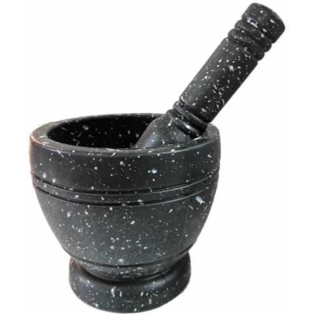 Spice Grinding Granite Mortar and Pestle - Black