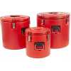 3 Piece Insulated Food Storage Cold & Hot Pots, Casseroles Dishes (20L, 40L, 60L) - Red