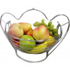 Metallic Fruit Storage Hanging Basket Holder Rack- Silver