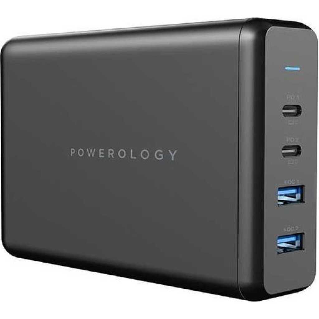 Powerology 4-Port Quick Charge Power Terminal PD 75W - Black