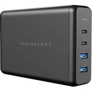 Powerology 4-Port Quick Charge Power Terminal PD 75W - Black