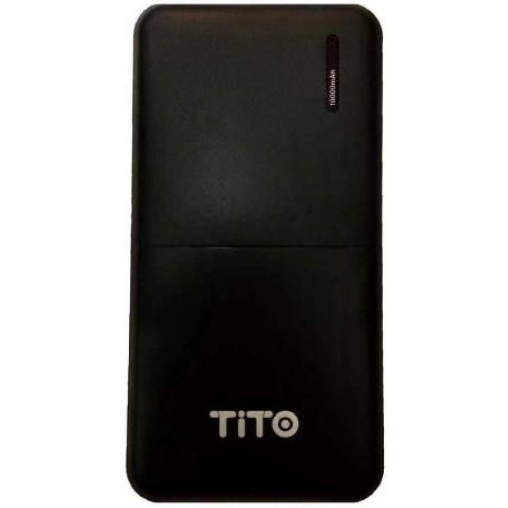 Tito Powerful Portable Power Bank 10000mAh - Black