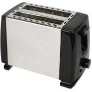 Bread & Button 2 Slice Electric Toaster - Silver