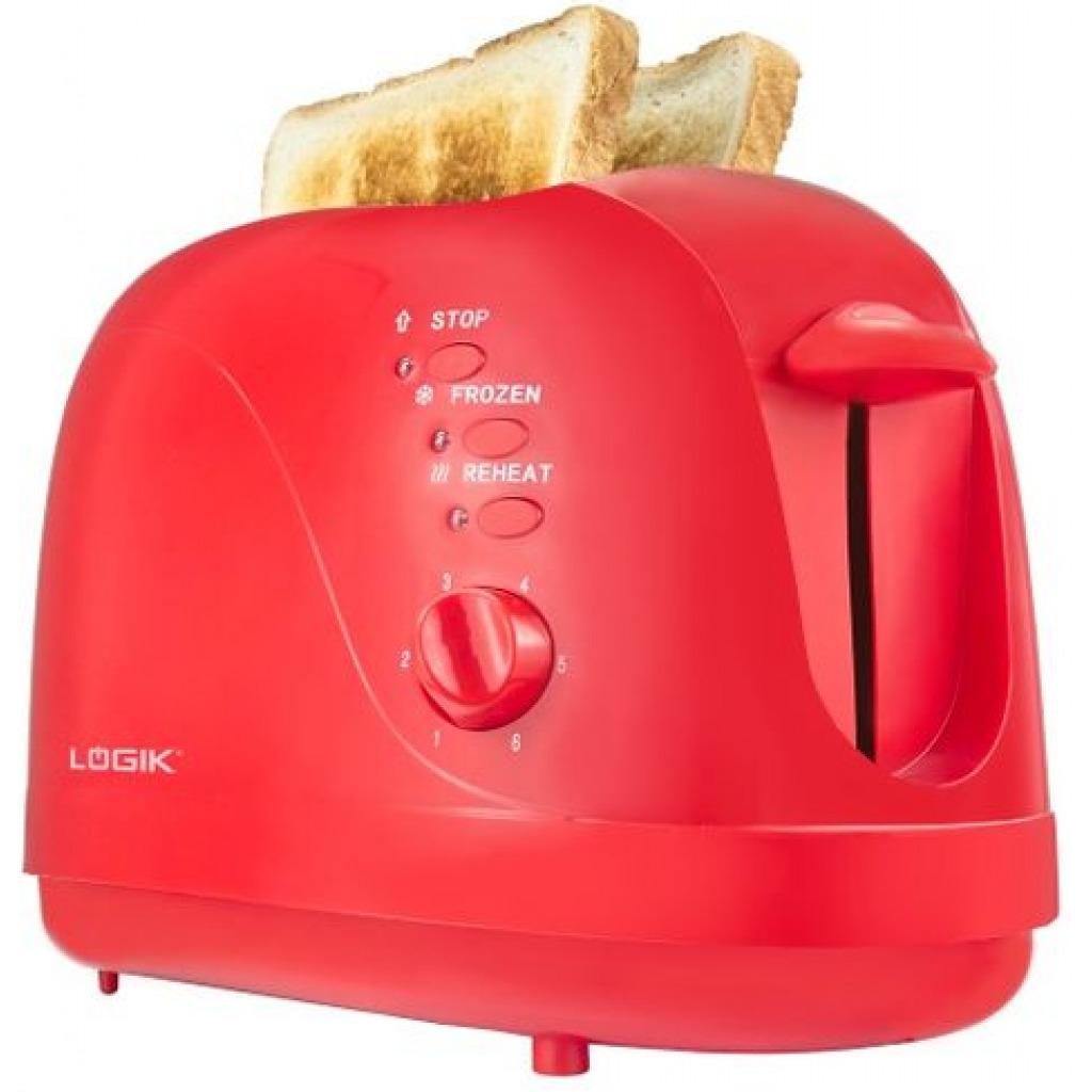 Logik 2 Slice Bread Toaster Red RSH-080472 - Red