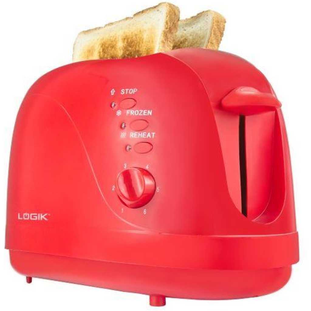 Logik 2 Slice Bread Toaster Red RSH-080472 - Red