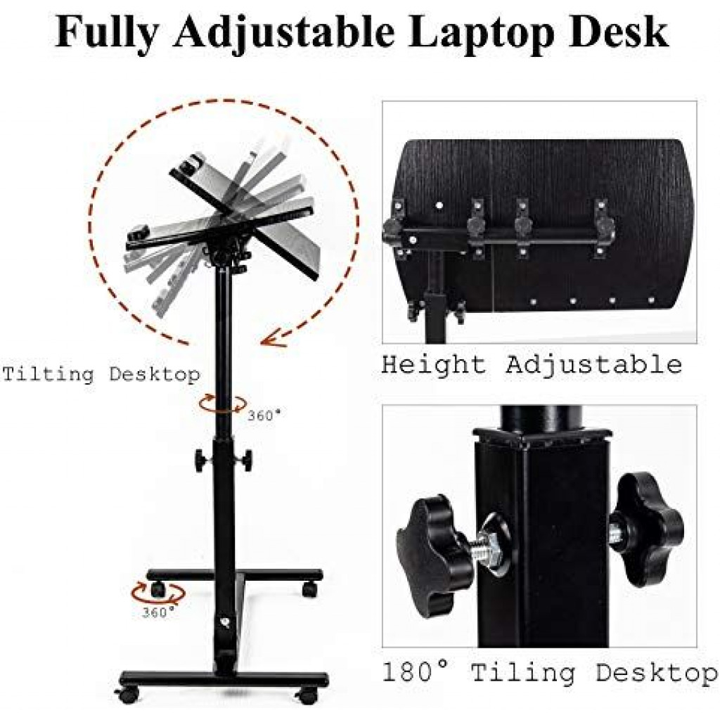 Adjustable Foldable Laptop Table Stand - Multicolor