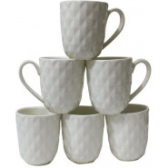 6 Pieces Of Tea Coffee Cups Mugs On Wooden Stand – White Teacups TilyExpress