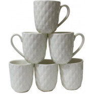 6 Pieces Of Tea Coffee Cups Mugs On Wooden Stand – White Teacups TilyExpress