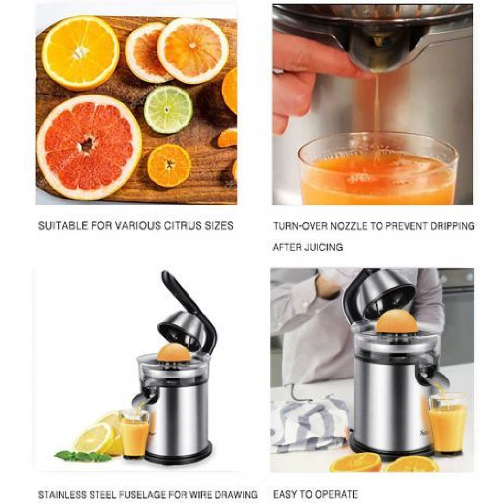 DSP Manual Press Citrus Juicer, Blender - Silver