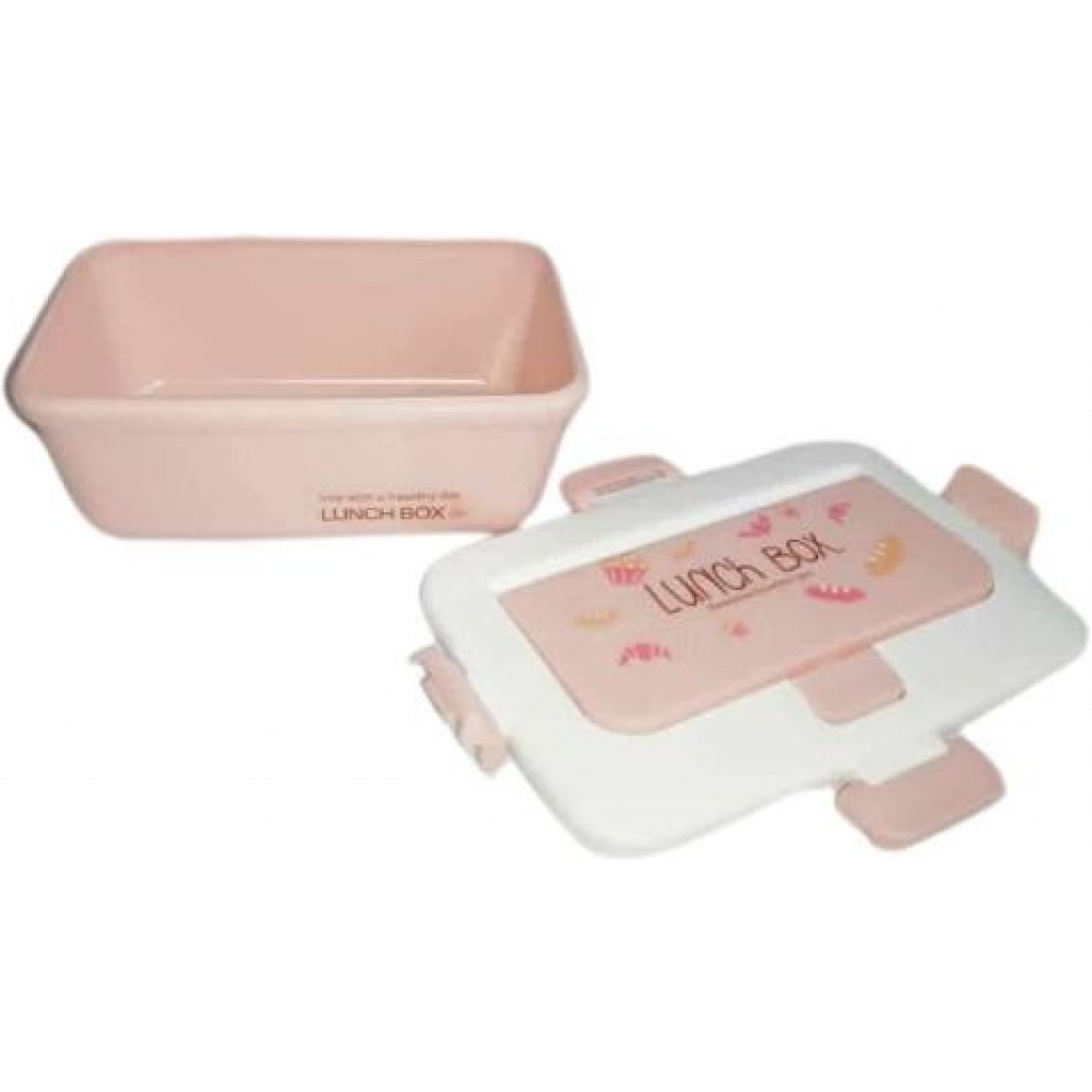 Plastic Food Storage Lunch Box Container-Pink