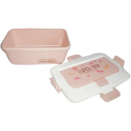 Plastic Food Storage Lunch Box Container-Pink