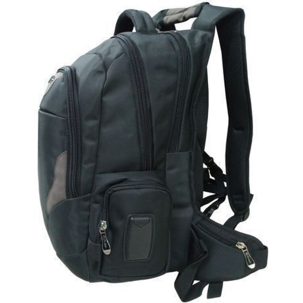 Power Quality, Classy" Travel, Laptop Backpack - Black