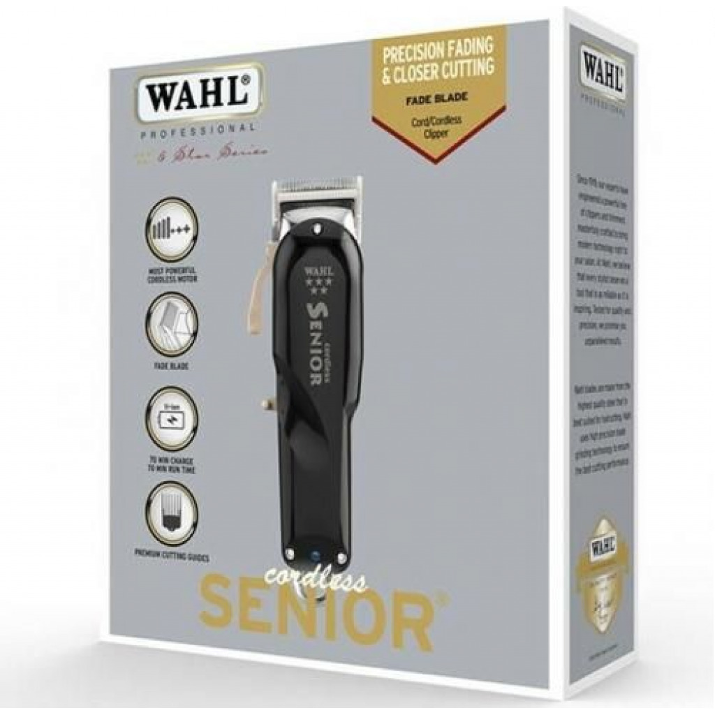 Wahl Rechargeable Cordless And Corded Senior Hair Clipper - Black