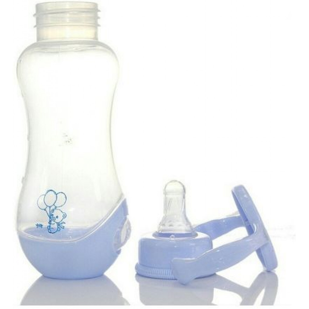 280ml Apple bear Milk Baby Feeding Bottle-Blue