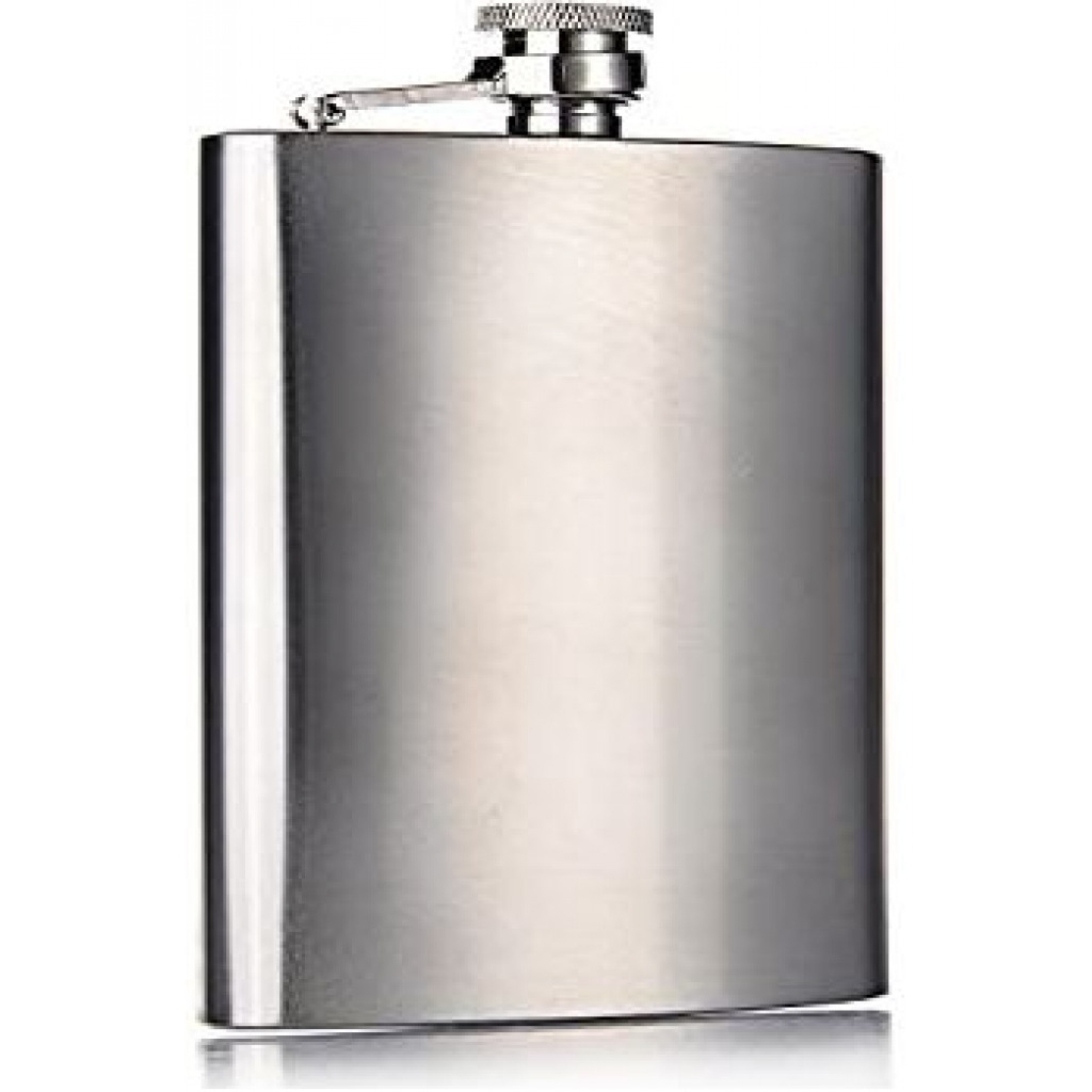 24Oz Stainless Steel Hip Flask Bottle -Silver