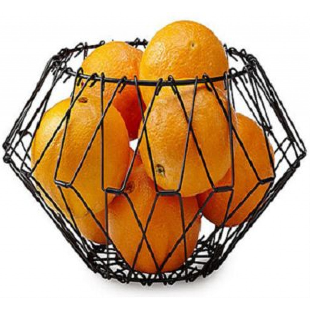 7in1 Adjustable Fruit Basket Bin Storage Organizer, Brown